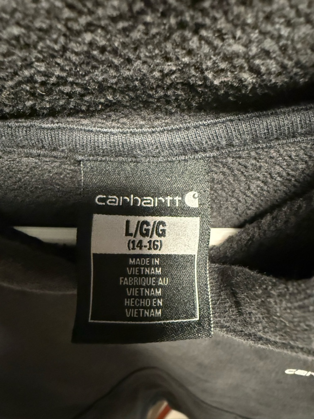 Kids Carhartt Black Hoodie (L 14-16) - Picture 3 of 4